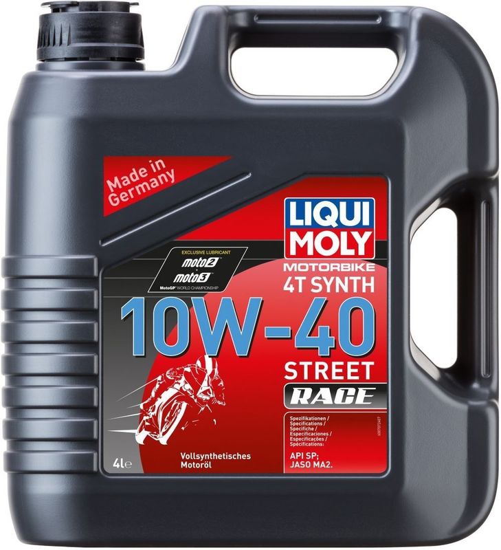 Liqui Moly - Motorbike 4T Synth 10W-40 - Motorolie - 4 Liter - Street Race