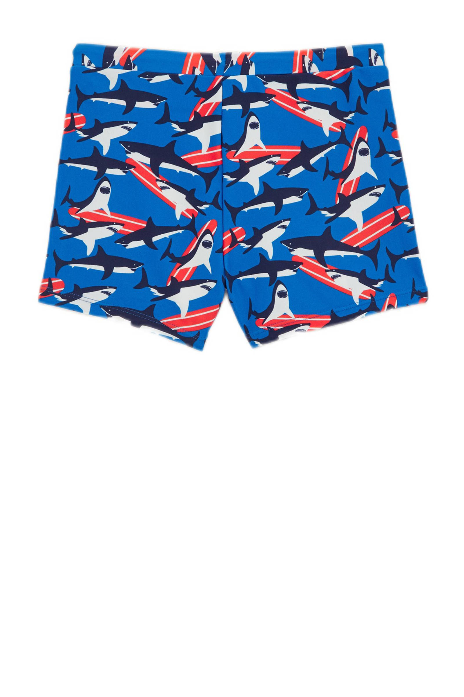 WE Fashion zwemboxer blauw/rood