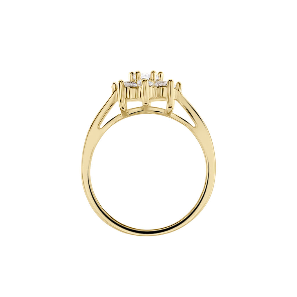 Bague Plaqué Or Mahats Oxyde De Zirconium