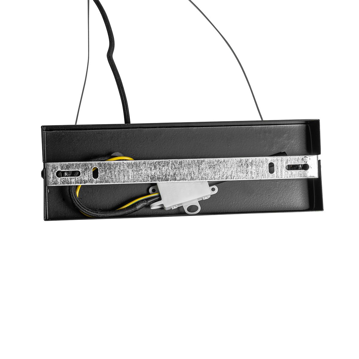 Hanglamp zwart met opaal glas 8-lichts langwerpig - Uvas