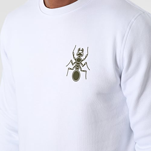 Sweat Crewneck Original Spirit Blanc Vert Kaki