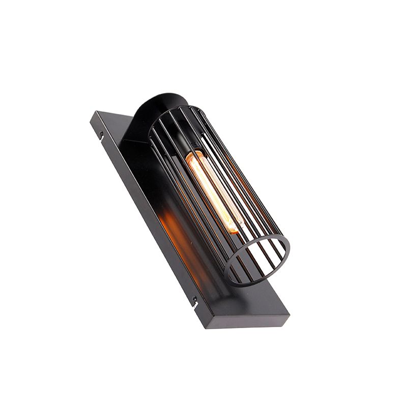 Moderne wandlamp zwart draad - Balenco Wazo