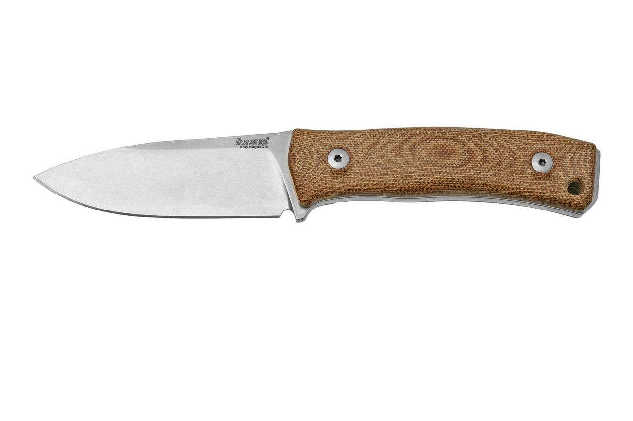 LionSteel M4 Natural Micarta MagnaCut M4-MC-CVN, Knivesandtools Exclusive, vaststaand mes