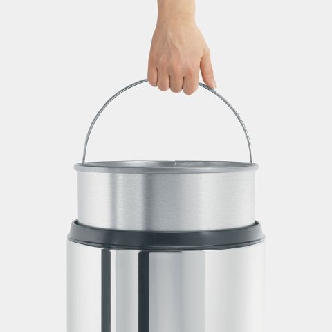 Prullenbak met vlamdover Flame Guard met metalen binnenemmer, 30 liter