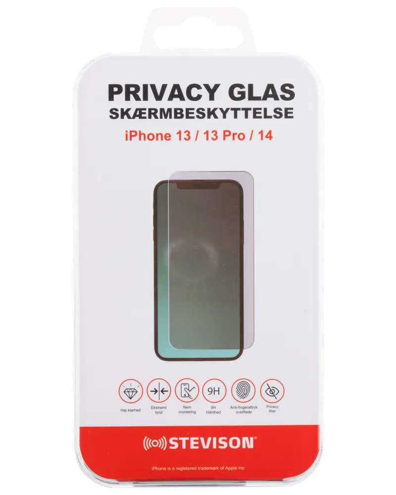 STEVISON Privacy-Glas til iPhone 13, 13 Pro og 14