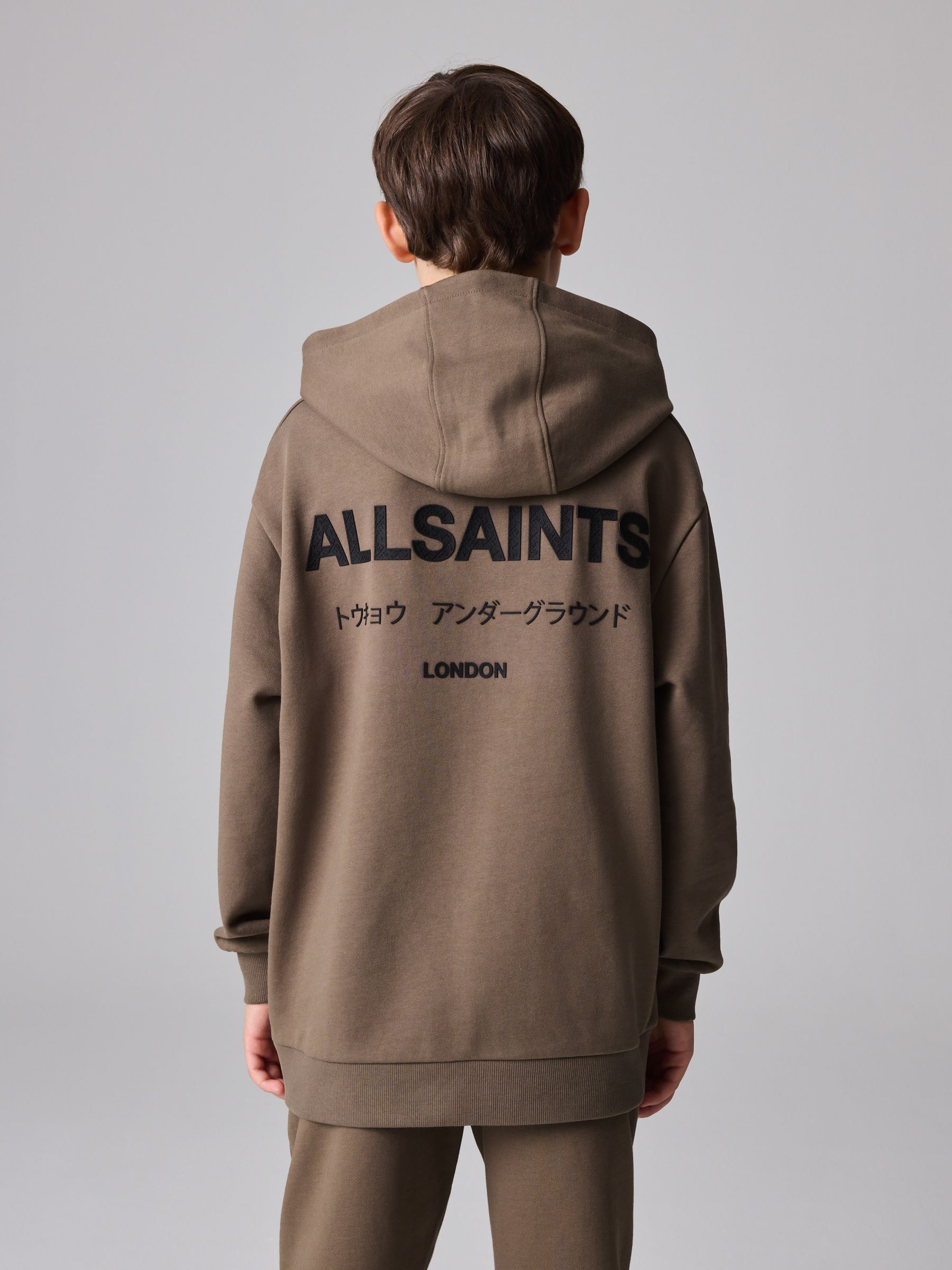Bruin/Textuur - smALLSAINTS Oversized Underground Pullover Hoodie