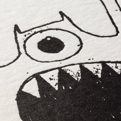 Grußkarte Buchdruck, Monster