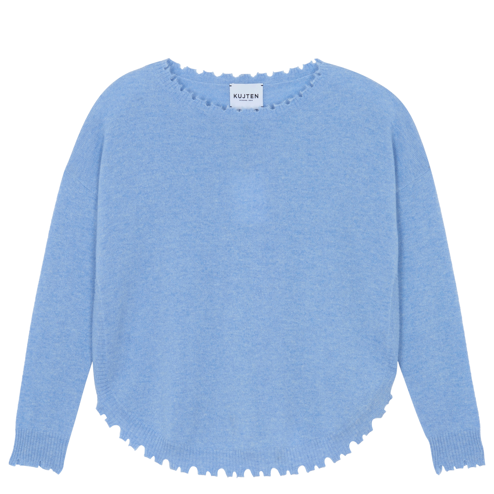 MELA - Pull oversize en cachemire maillé | Bleu