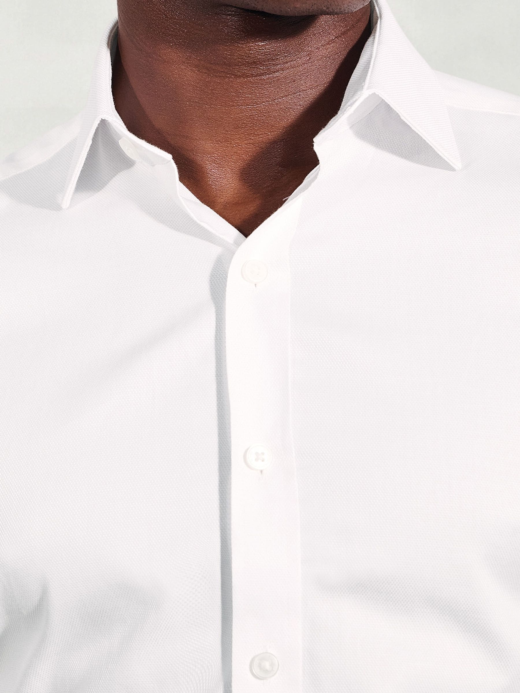 Wit - Standaard - Brook Taverner Royal Oxford Single Cuff Cotton Shirt