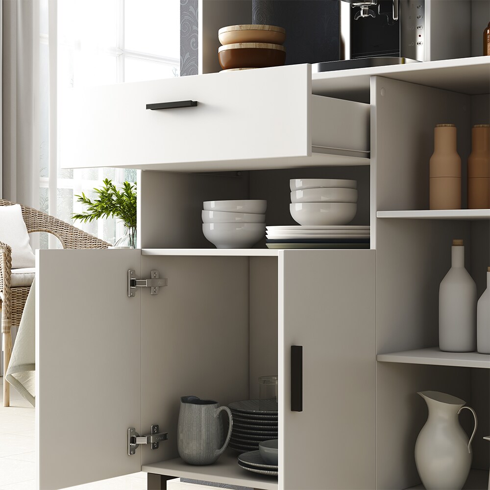 Oskar-Store Buffetschrank Emanuel 90 x 40 cm, Weiß, Esszimmerschrank, modern
