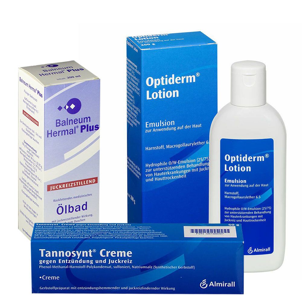 Optiderm® Lotion + Tannosynt® Creme + Balneum Hermal® Plus