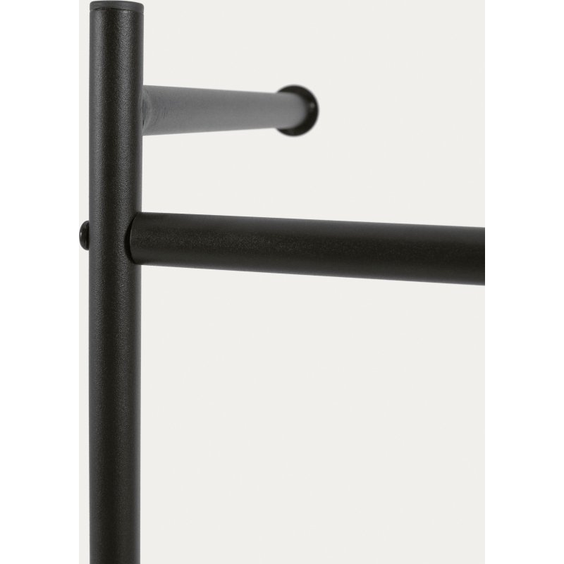 Penderie murale Galatia en mélaminé et métal laqué noir 60 x 162 cm