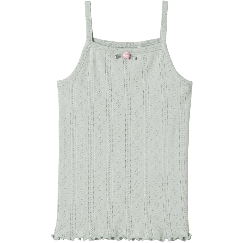 Køb Name It Aqua Gray Jsilke Slim Strop Top