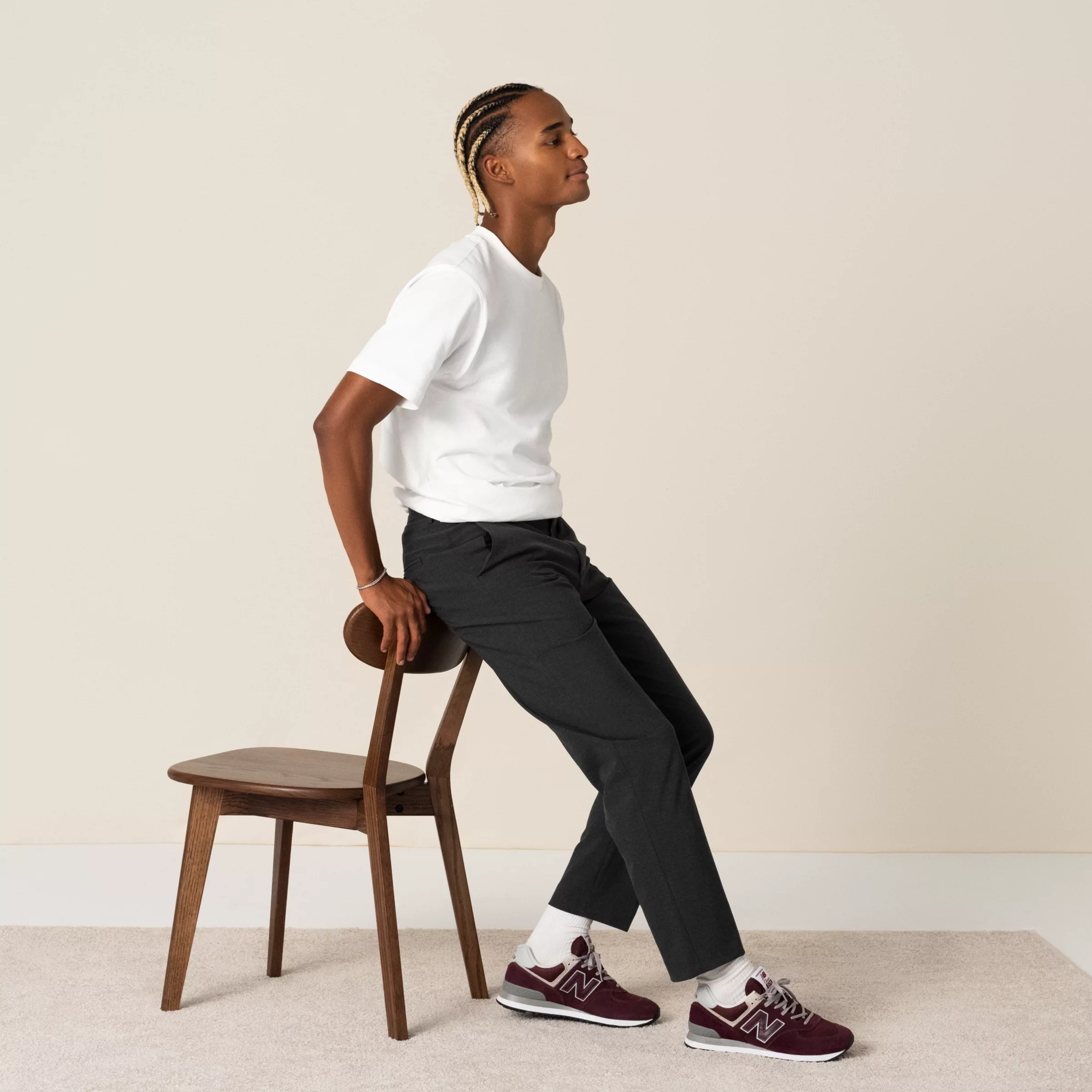 574 Core Burgundy with White
