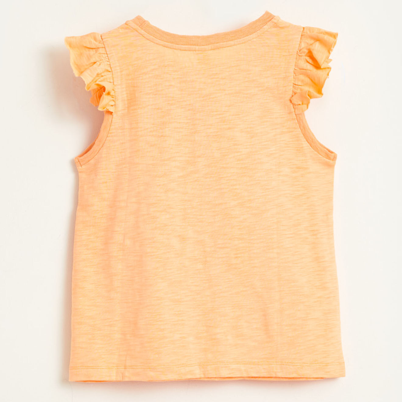 Bellerose T-Shirt Misu en Jersey de Coton à volants orange