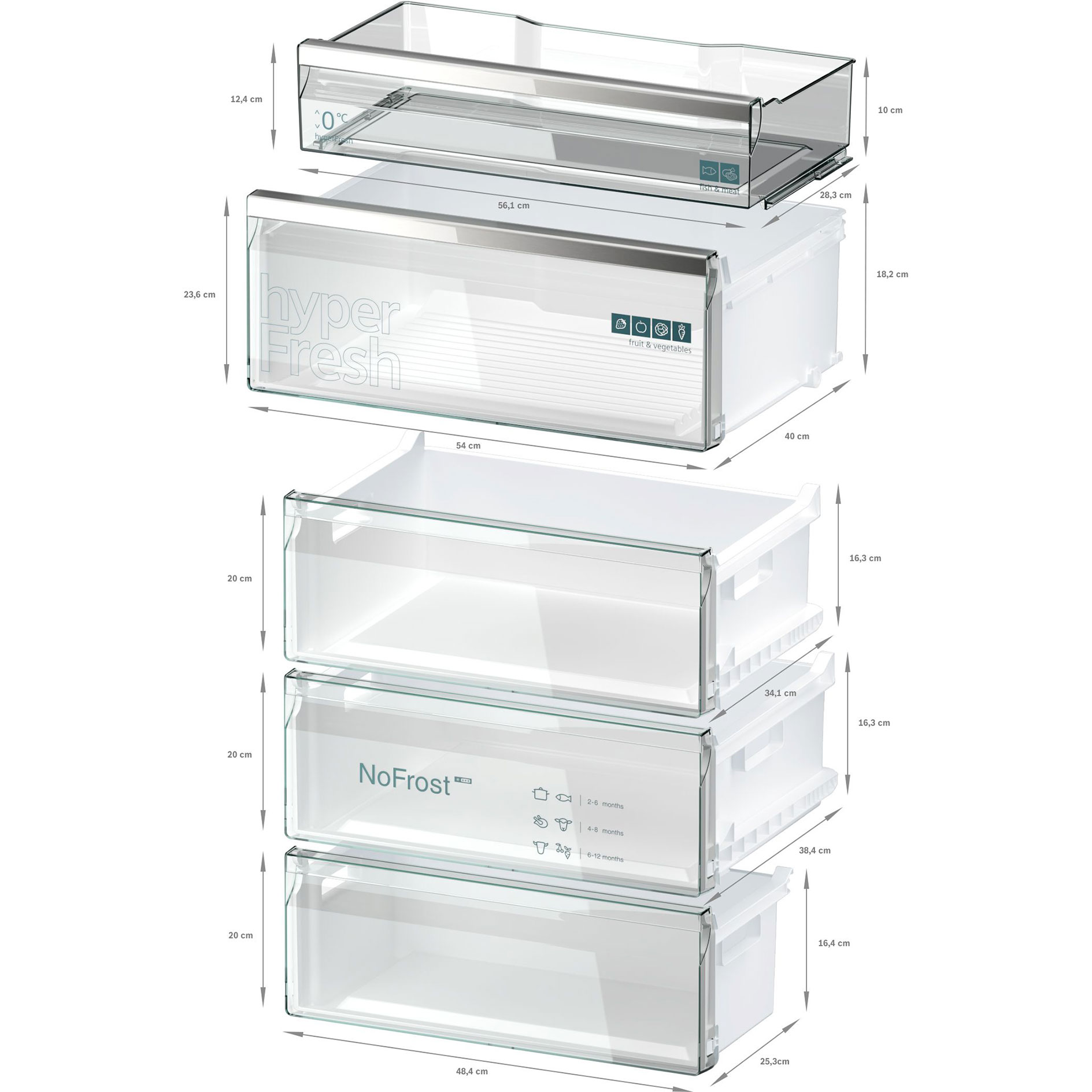 SIEMENS Kühl-Gefrierkombination KG49NAICT - Edelstahl - C