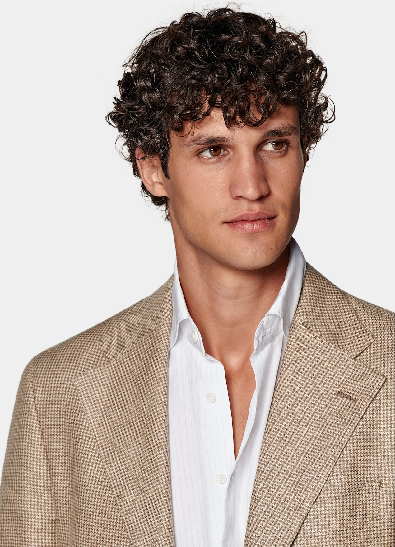 Blazer Roma coupe Relaxed marron moyen pied-de-poule