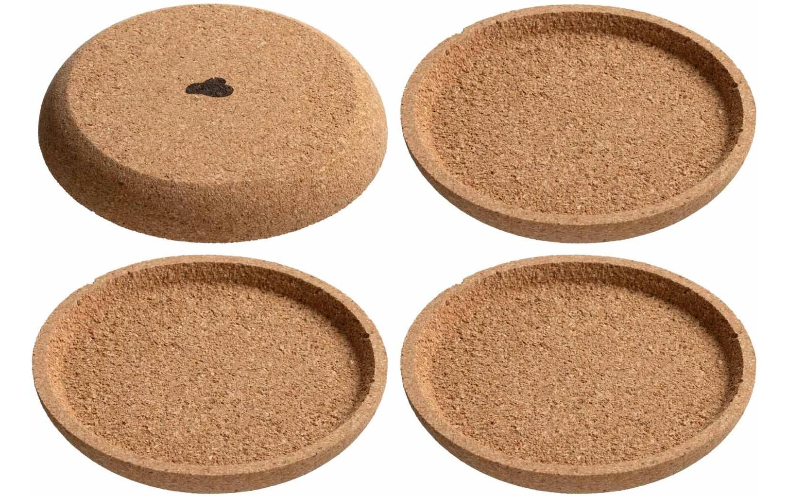 Glasuntersetzer Gocce, Beige, 4 StückUntersetzer aus Kork