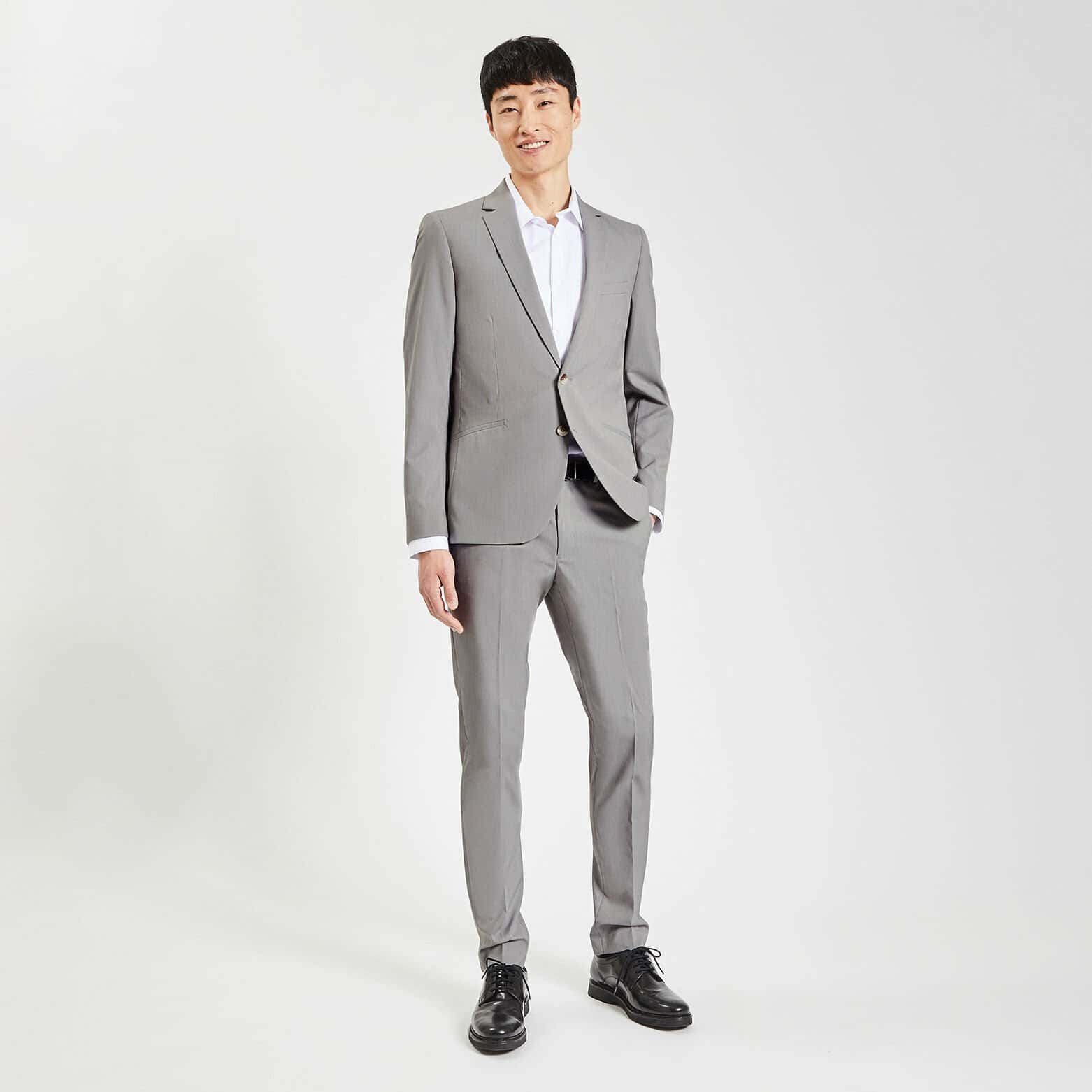 Veste de costume slim bi-ton Beige