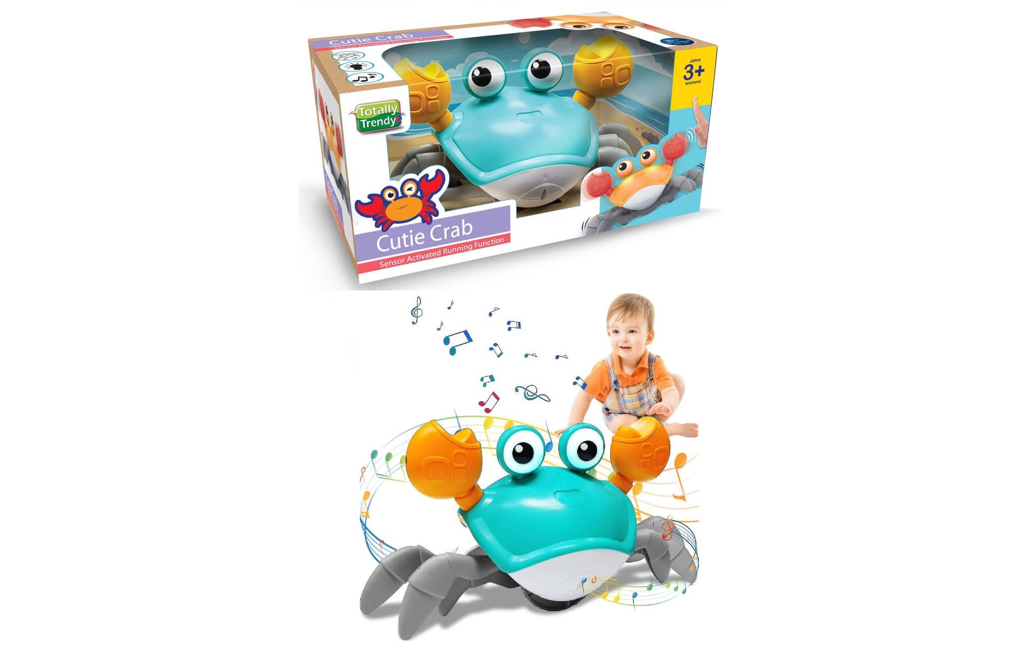 Laufende Krabbe mit Sound & SensorNiedliches Krabbelspielzeug mit Musik