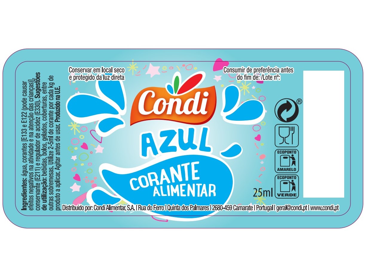 CORANTE LÍQUIDO CONDI AZUL 25 ML