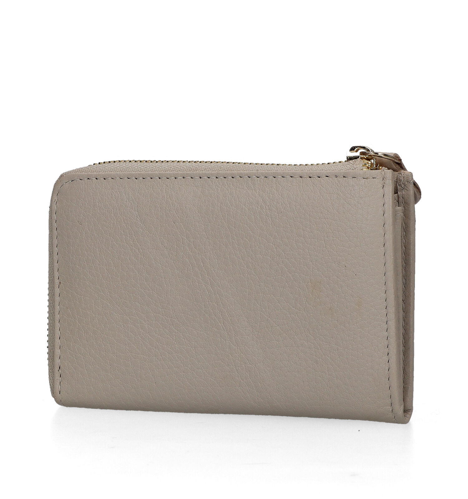 Ritsportemonnee beige