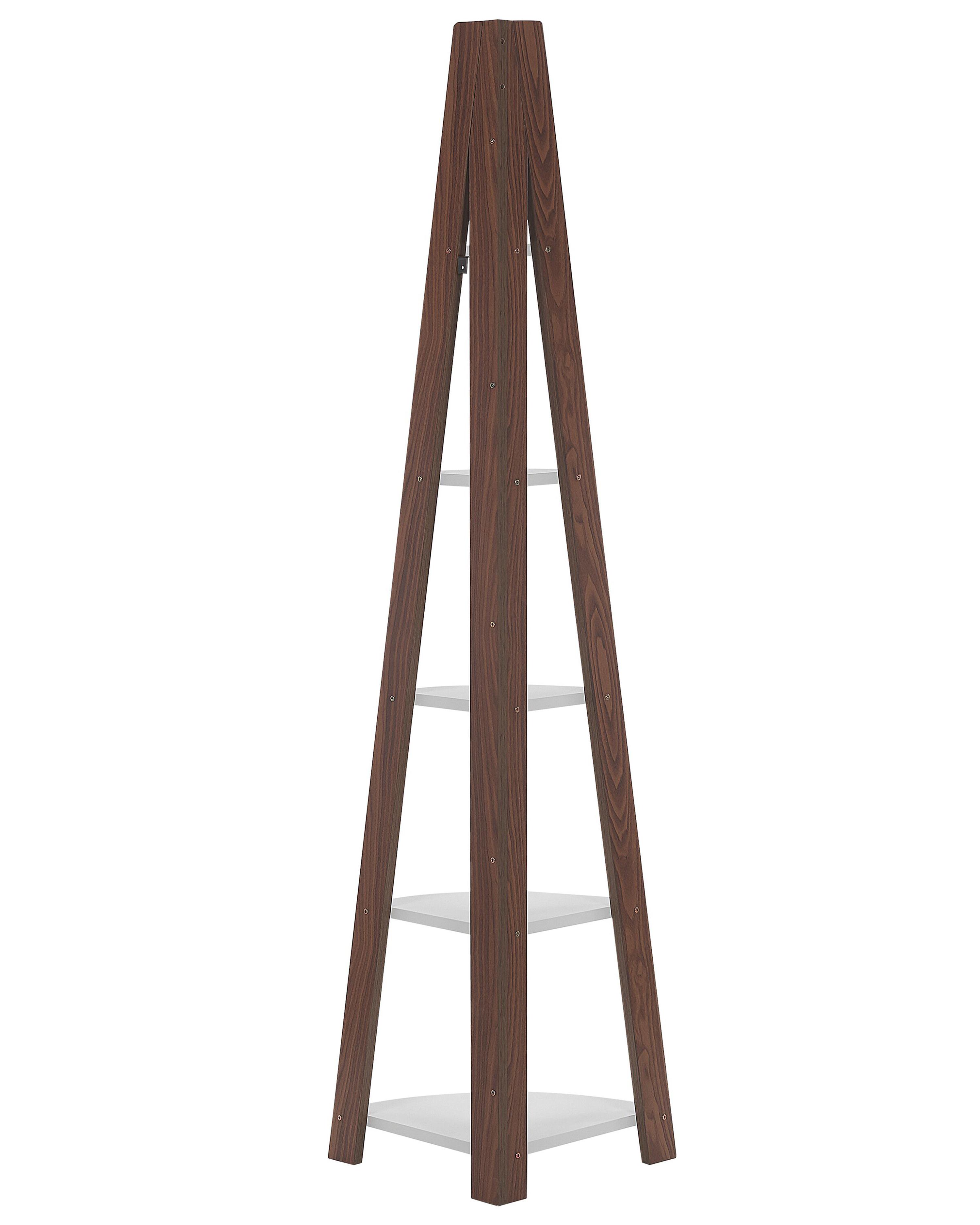 Hoek boekenkast met 5 niveaus MOBILE SOLO 175 cm Bruin/wit