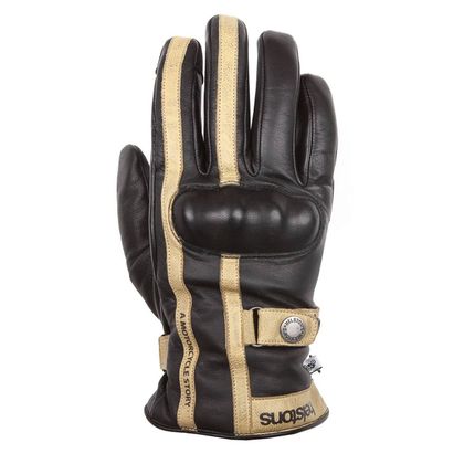 Gants Helstons BURTON CUIR - Noir / Beige