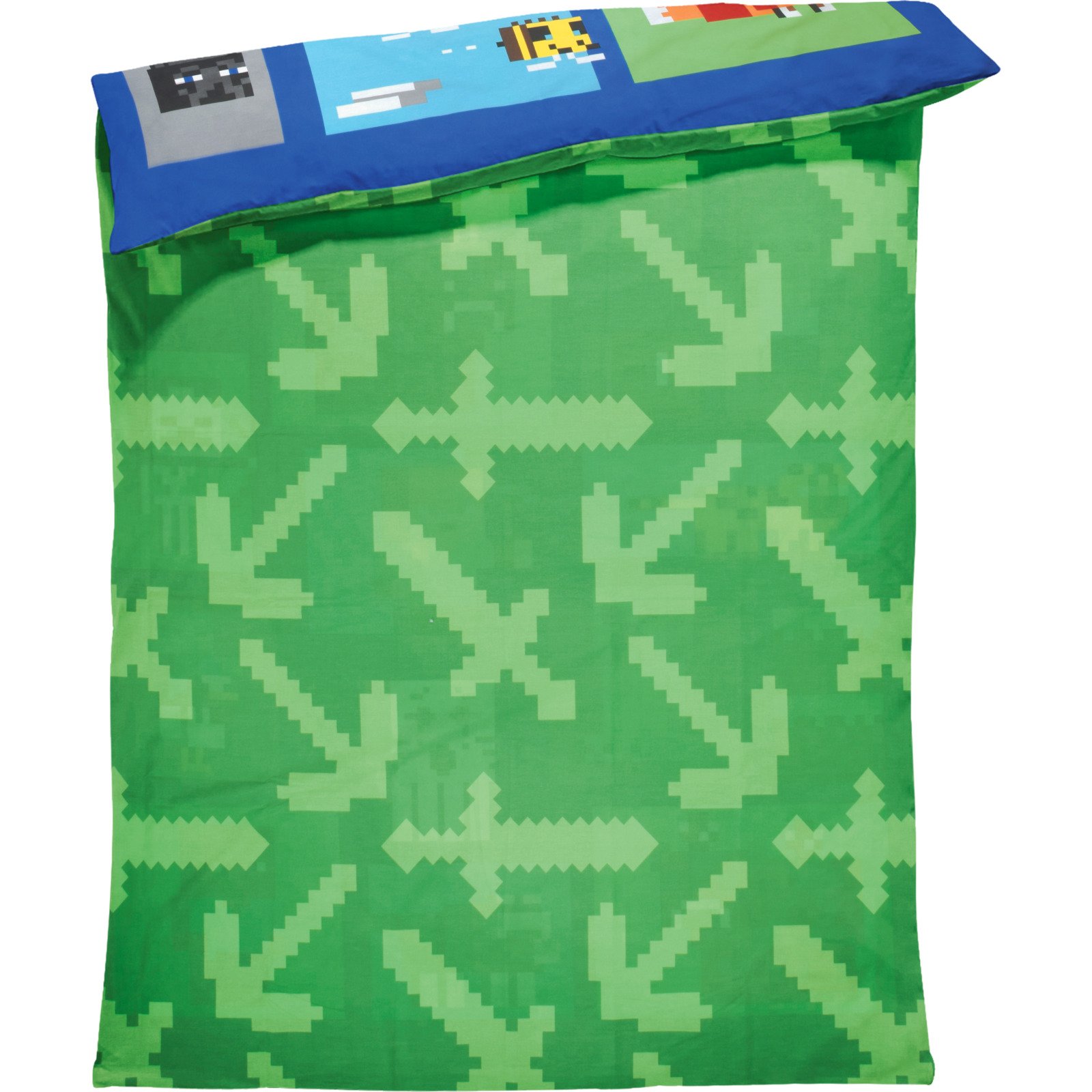 Bettwäsche Renforcé Minecraft grün-blau