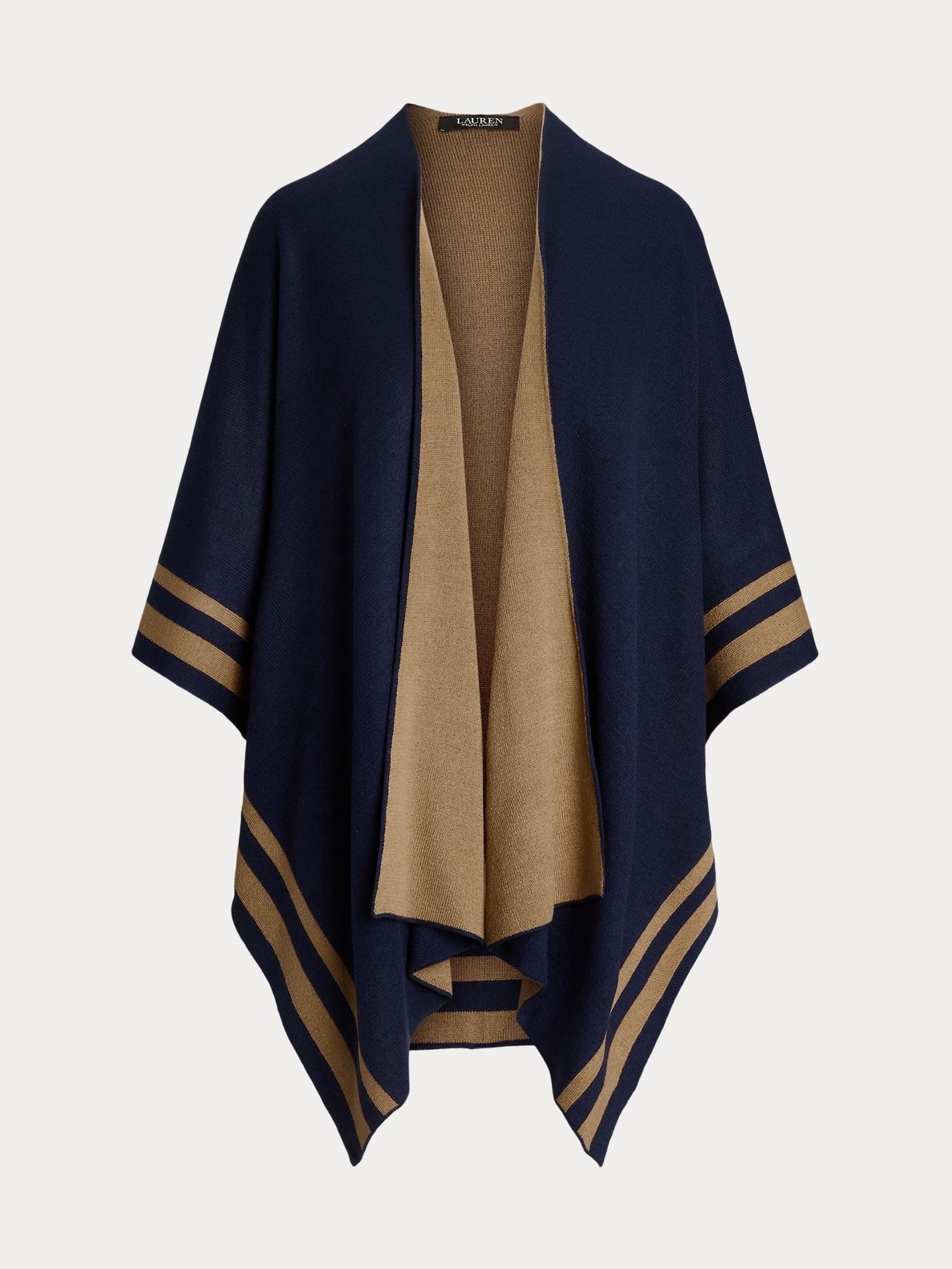 Lauren Ralph Lauren poncho van acryl met strepen