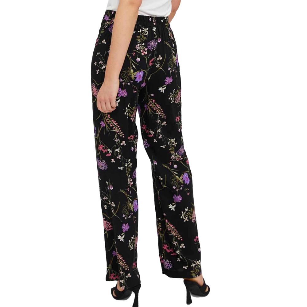 Vero Moda Pantalon Noir à fleurs Femme Vero Moda Easy