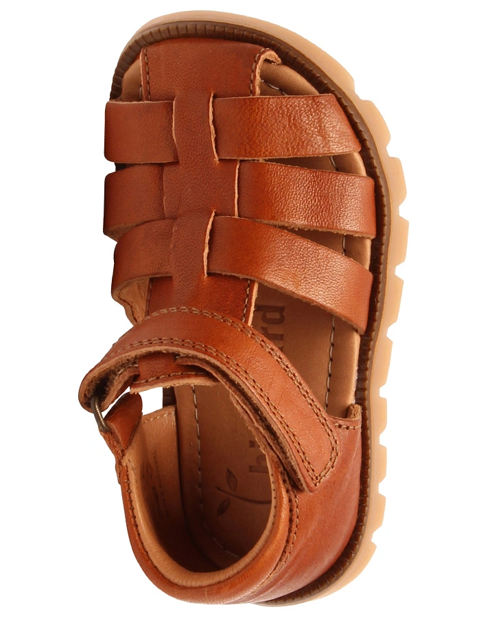Leder-Sandalen BEKA mit Zehenschutz in cognac