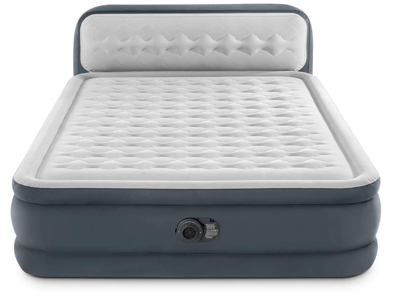 Intex Luftbett Dura Beam mit Headboard Queen 152 x 236 x 46 Luftbett mit integrierter Pumpe