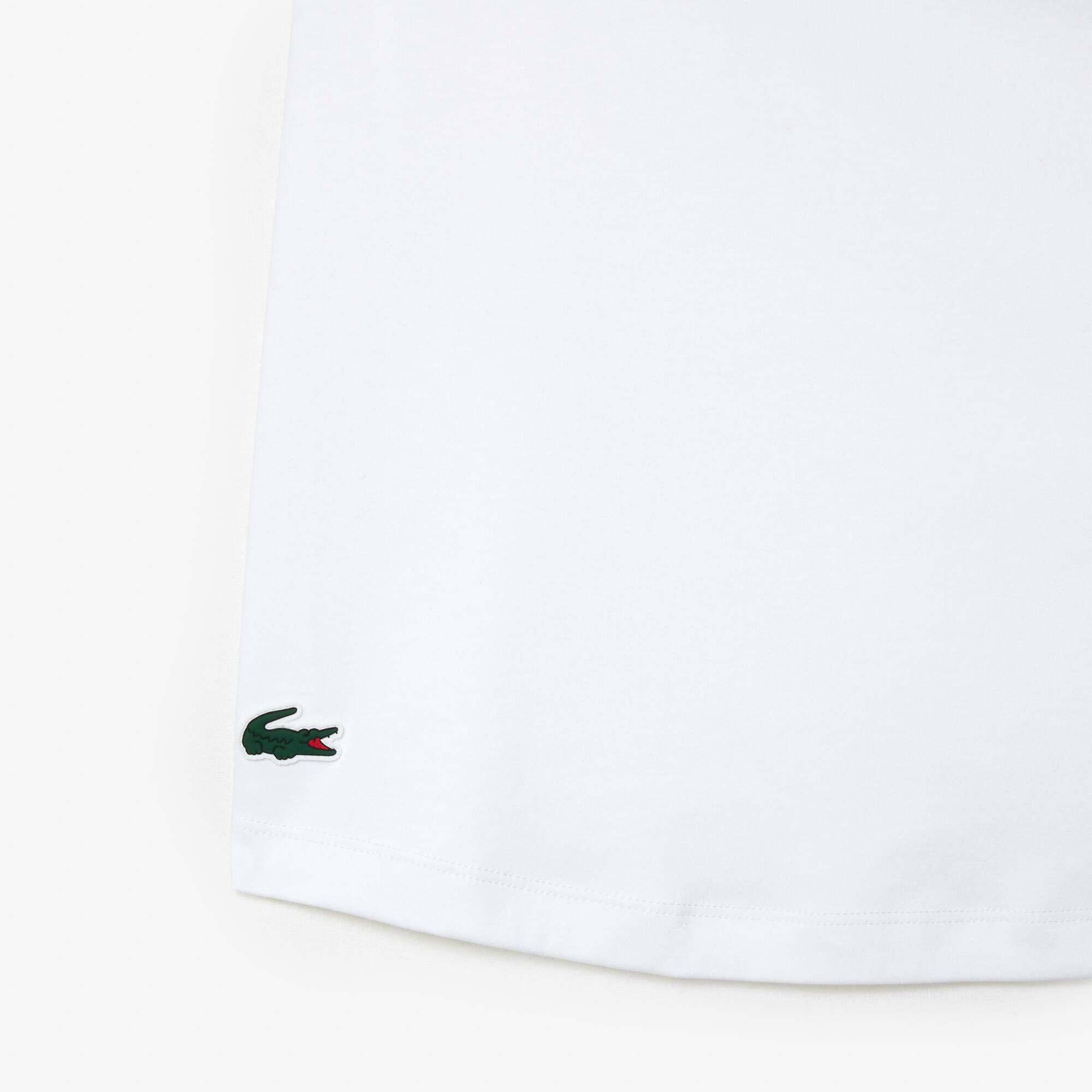 T-shirt Sport contrasté en coton stretch T-Shirts - Blanc - Lacoste - Femme