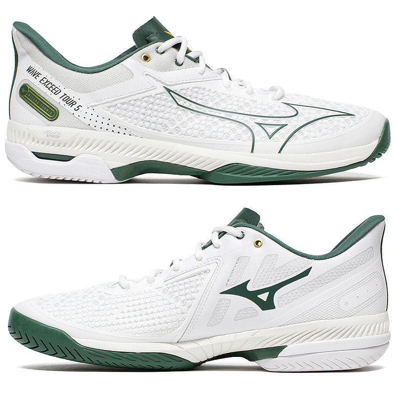 Mizuno Wave Exceed Tour 5 blanche et verte