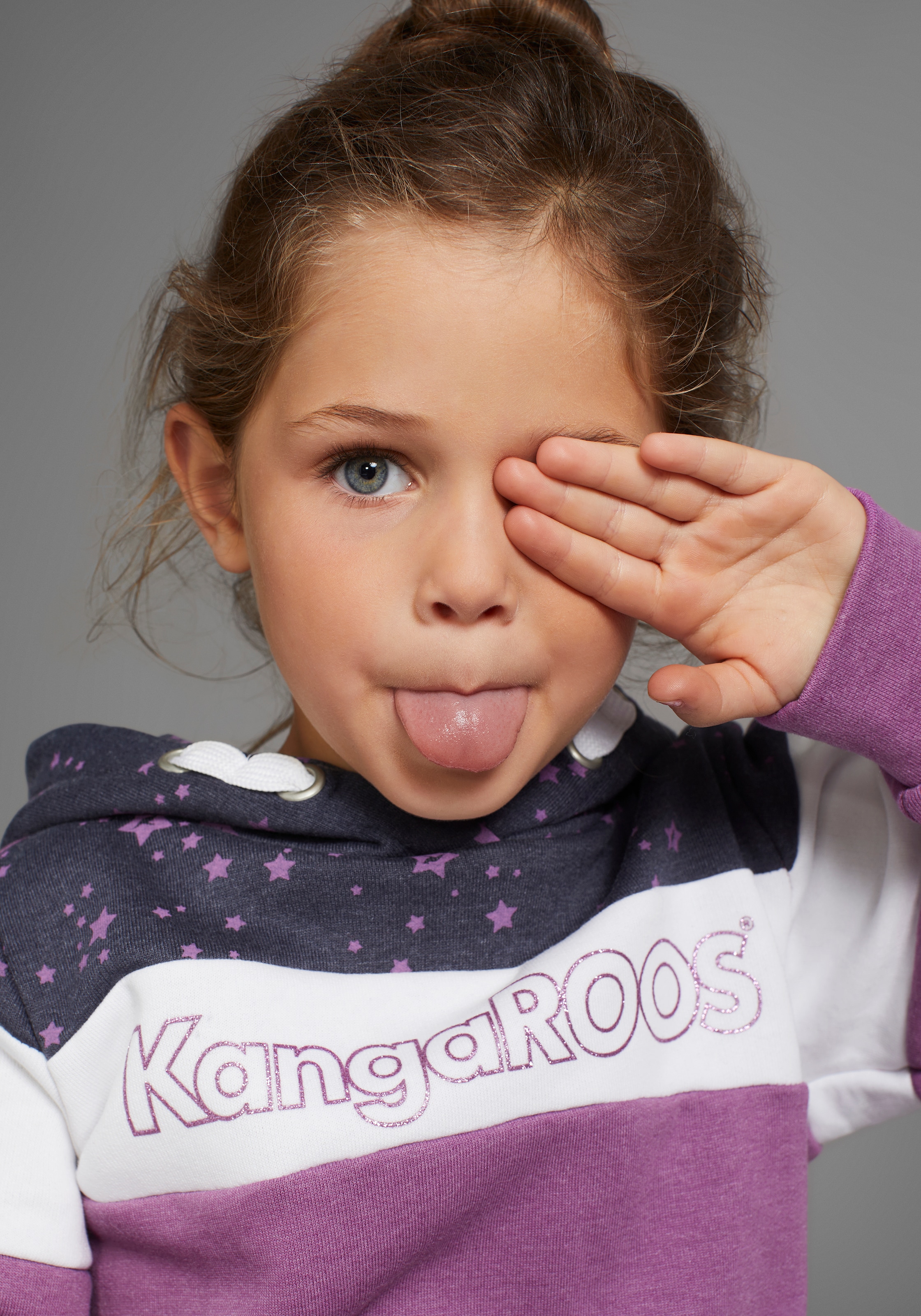 KangaROOS Kapuzensweatshirt »Colorblocking«, , für kleine Mädchen