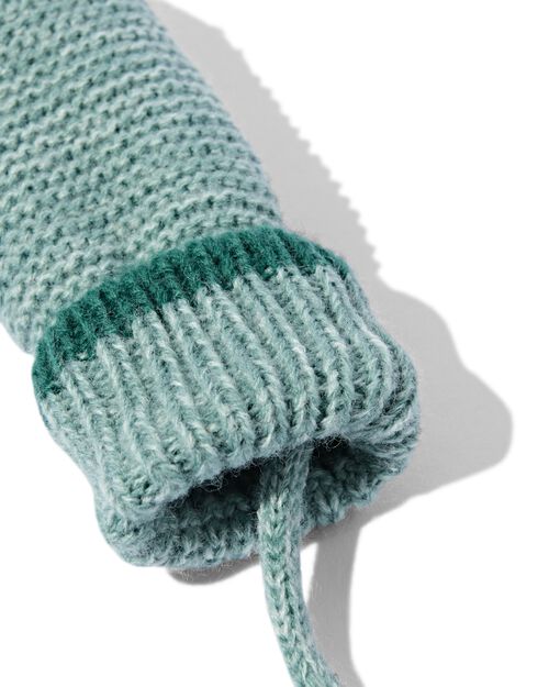 moufles pour bébé avec cordon vert
