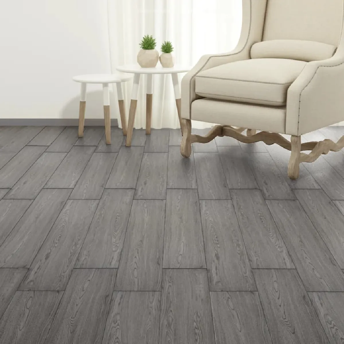 vidaXL Dalles Autoadhésives 5,02 m² - Gris foncé