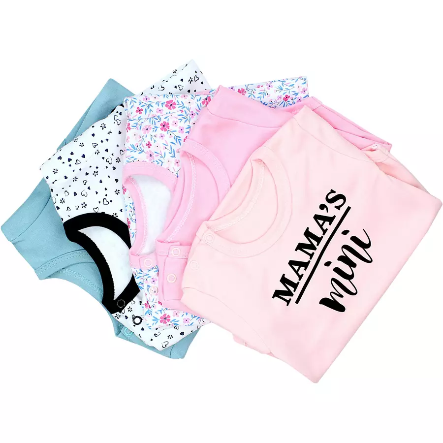TupTam Mädchen Baby Body Kurzarm 5er Pack mint