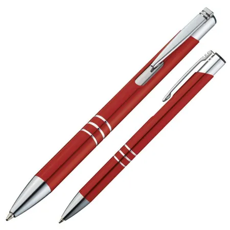 Macma Kugelschreiber aus Aluminium, rot, 10 Stück