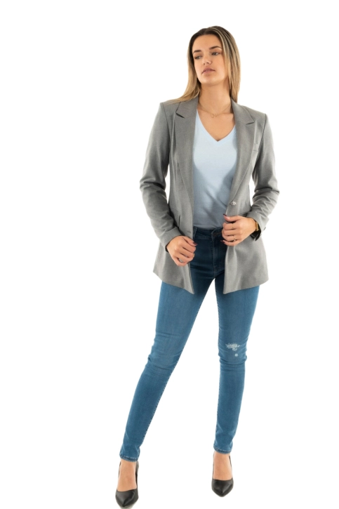 Blousons et vestes guess jeans doris single cgyh cloudy grey heather