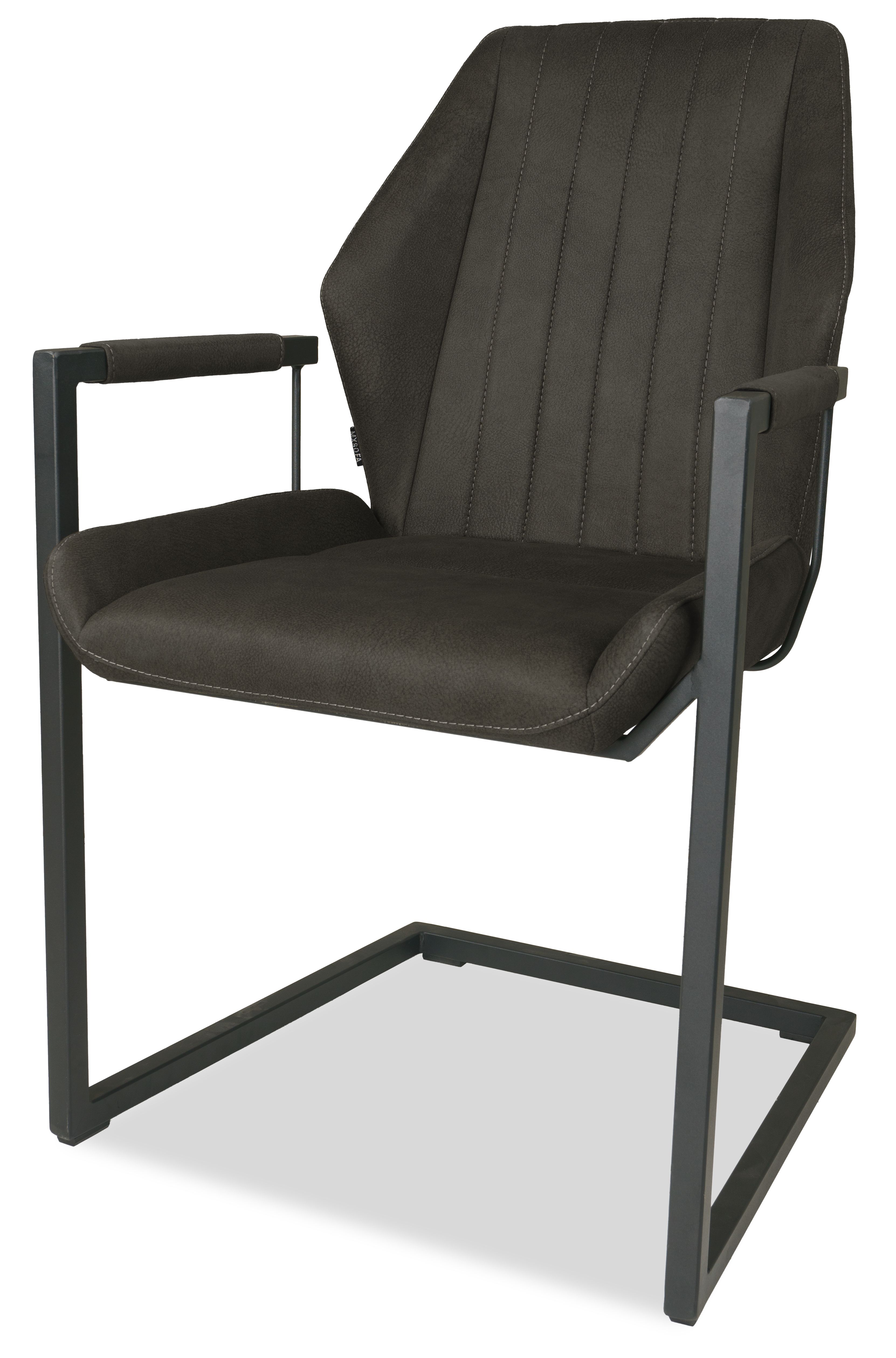 Eetkamerstoel antraciet Cara B57 x D64 x H92 cm