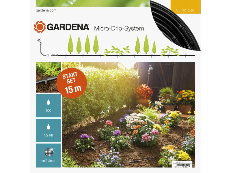 GARDENA Start-Set S 13010 Micro-Drip-System Pflanzreihe Bewässerungssystem für Reihenpflanzen