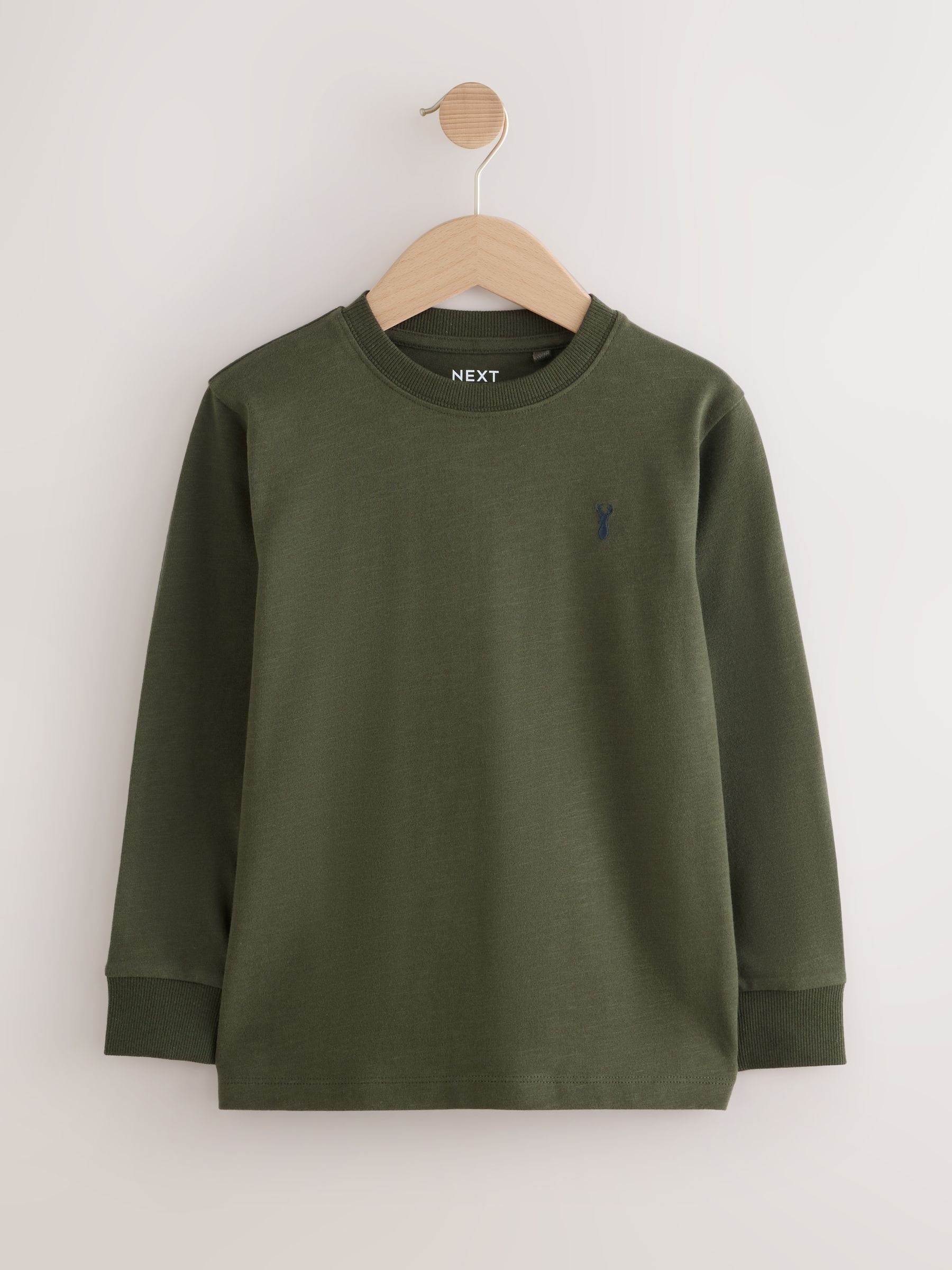 Kaki/Lichtbruin/Paars/Marineblauw - Verpakking van 4 zachte T-shirts met lange mouwen (3-16jr)
