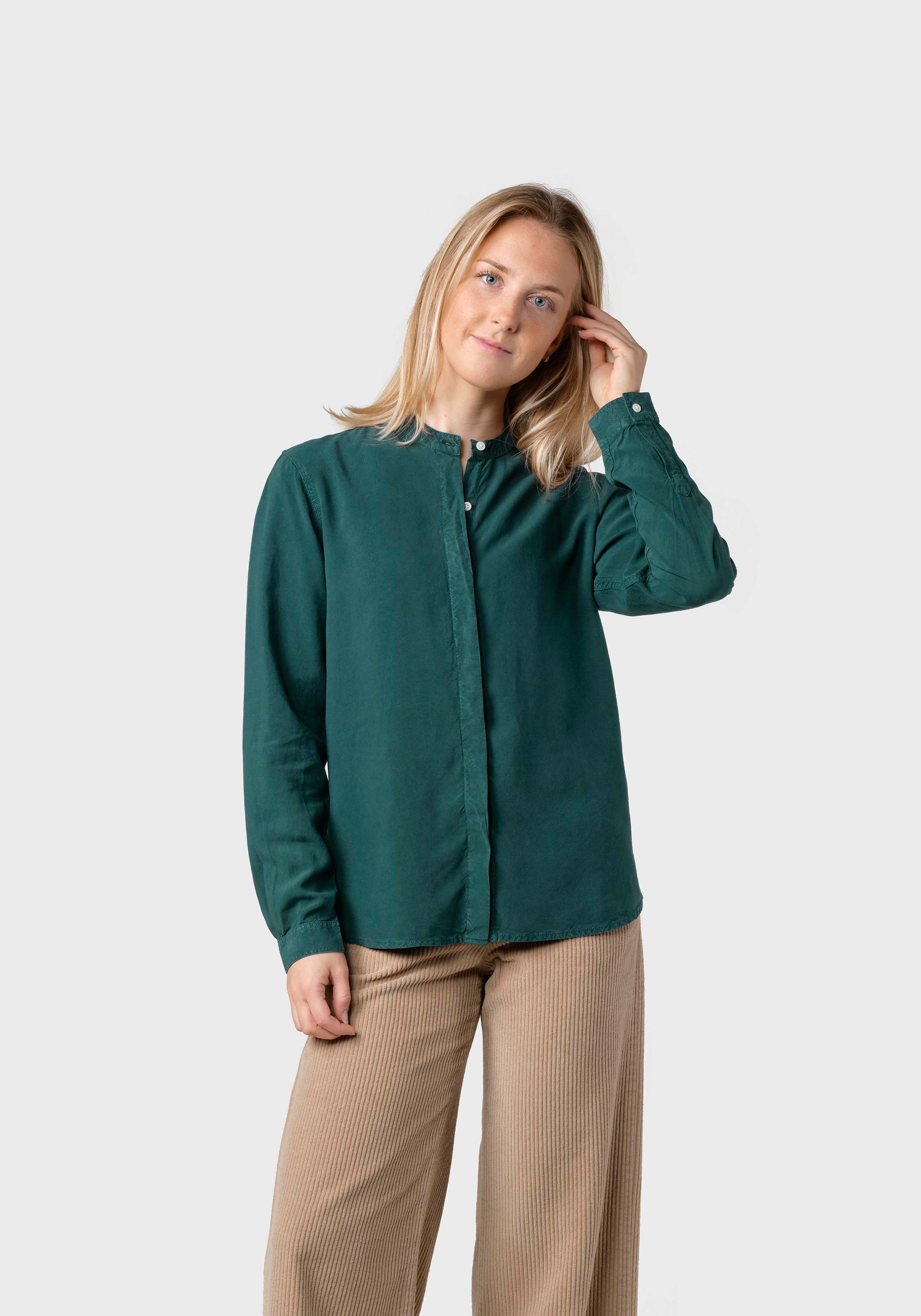 Klitmøller Collective Bluse Simone Moss Green
