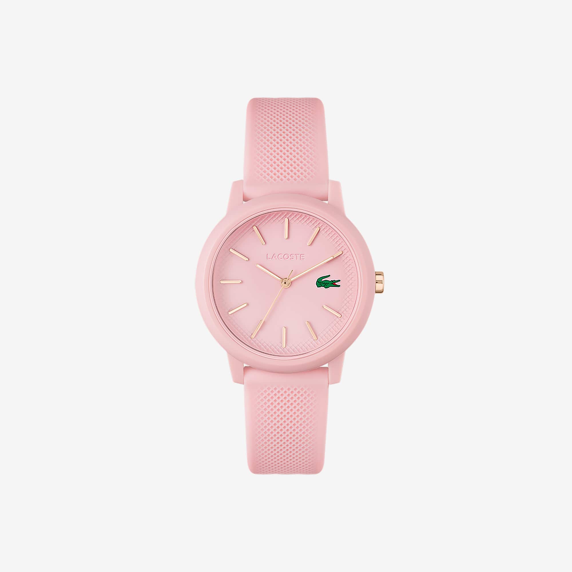 Montre femme Lacoste.12.12 avec bracelet en silicone rose Montres - Blanc - Lacoste - Femme