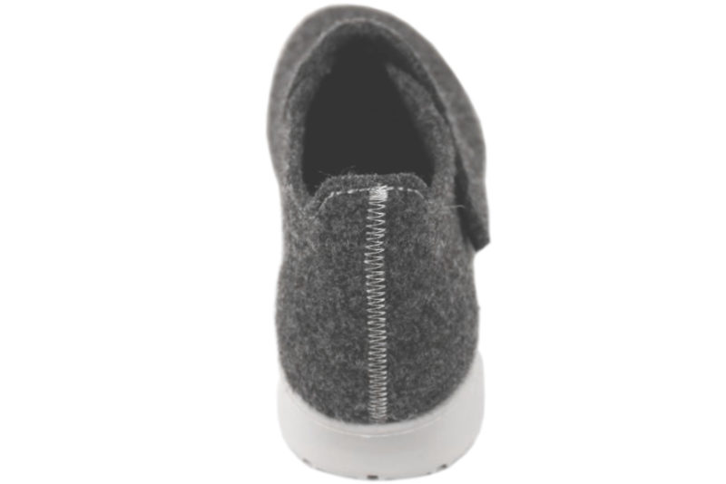 NEW FEET GRÅ HJEMMESKO I ULDFILT