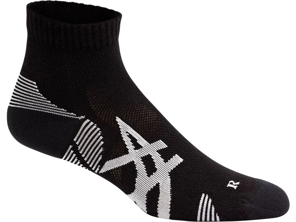 Asics 2-pack Cushion Run Quarter Sock Performance Black/Performance Black