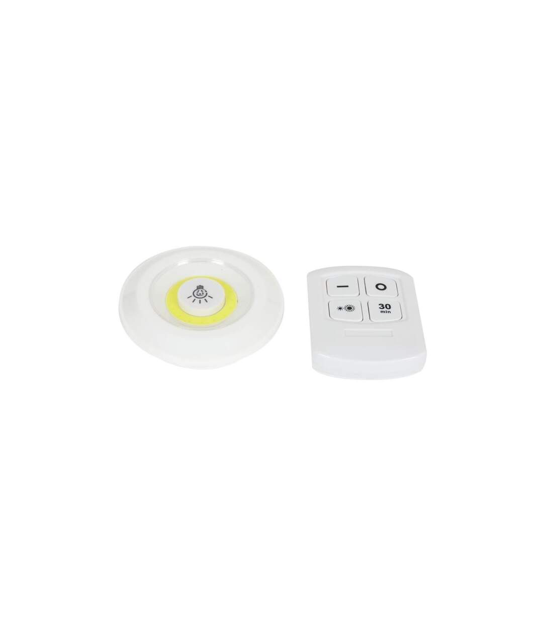 Paris Prix - Lot De 2 Lampes Led télécommande 9cm Blanc