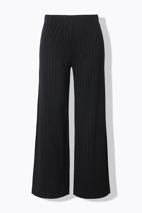 Hose, wide Legs, High Waist, Jersey, Streifen